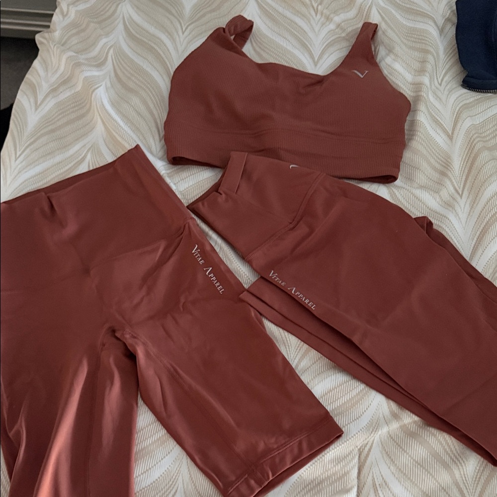 Women's Rust Active Set - Sports Bra & Leggings